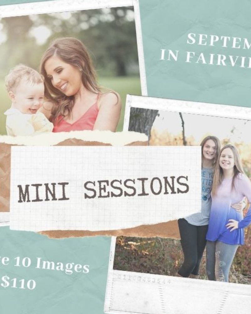 Natchitoches Louisiana Photographer Wendy Robinette is offering an end of summer mini session event on September 14, 2019.