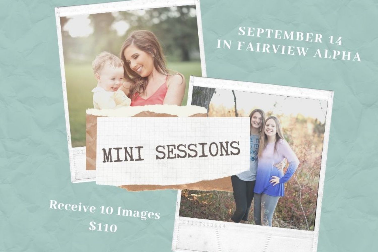 Natchitoches Louisiana Photographer Wendy Robinette is offering an end of summer mini session event on September 14, 2019.