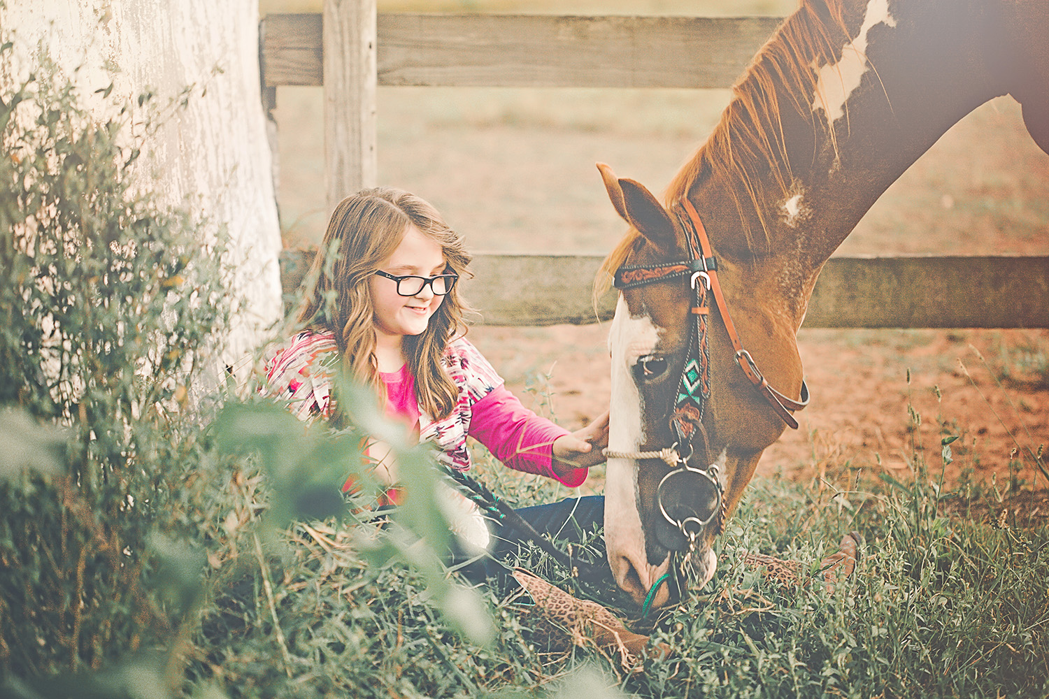 Portrait session of a girl and her horse by Natchitoches Portrait Photographer Wendy Robinette